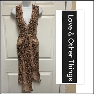 Love And Other Things Snake Print Dress